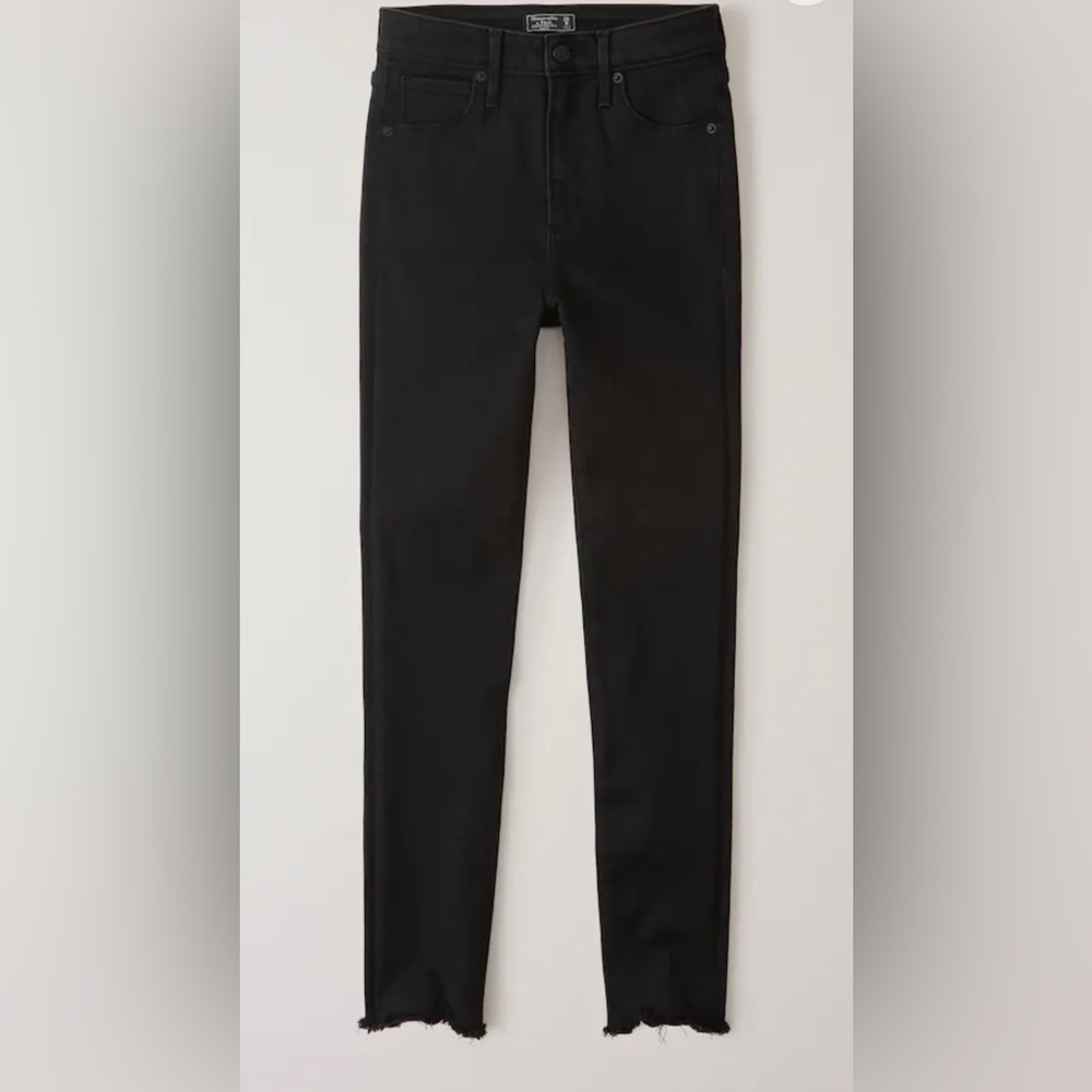 Abercrombie Black Simone High Rise Ankle Jean